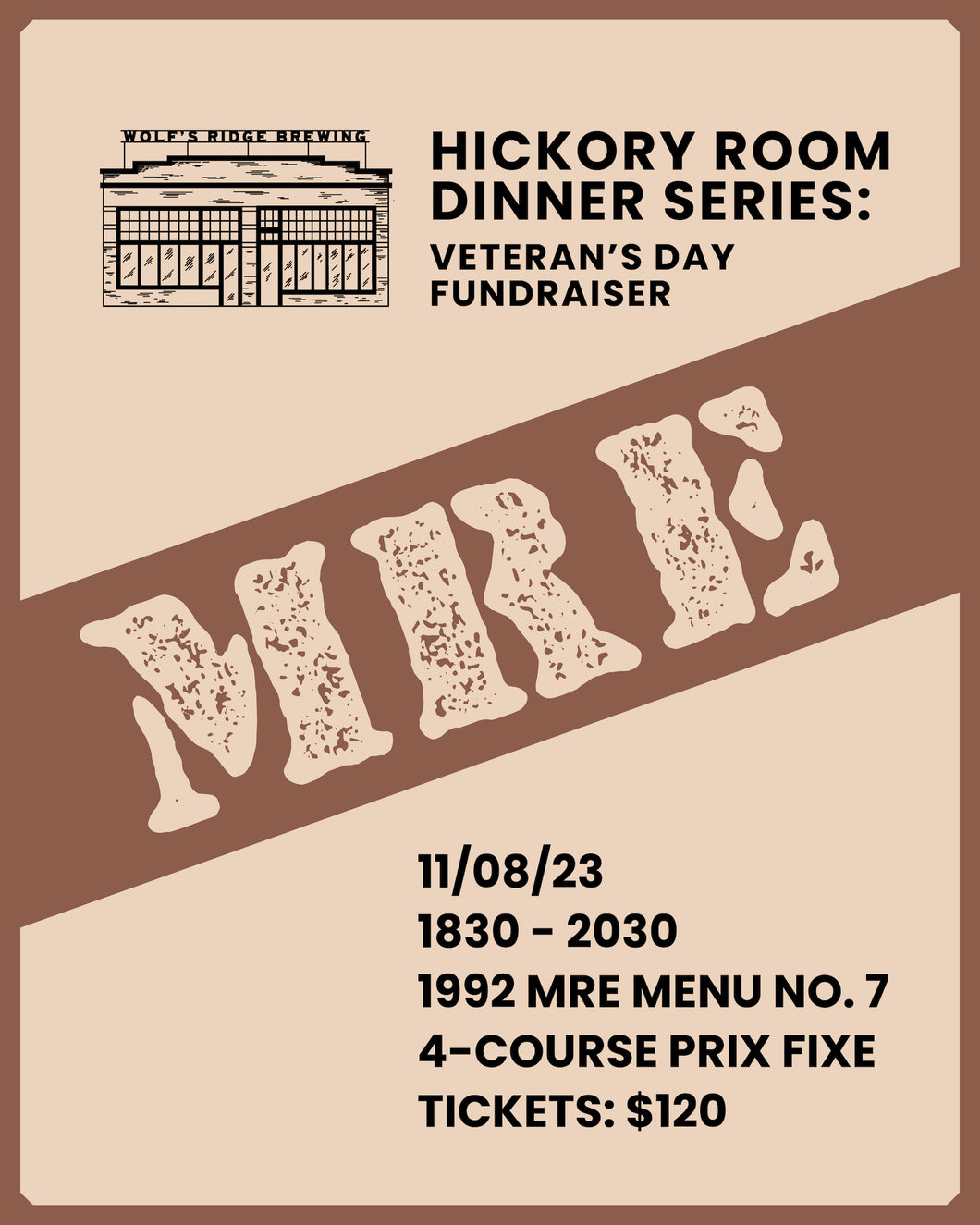 Hickory Room Dinner Series: Veteran's Day Fundraiser