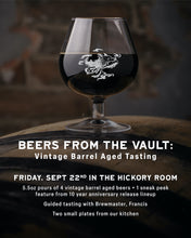Load image into Gallery viewer, Beers from the Vault: Vintage Barrel Aged Tasting with the Brewer
